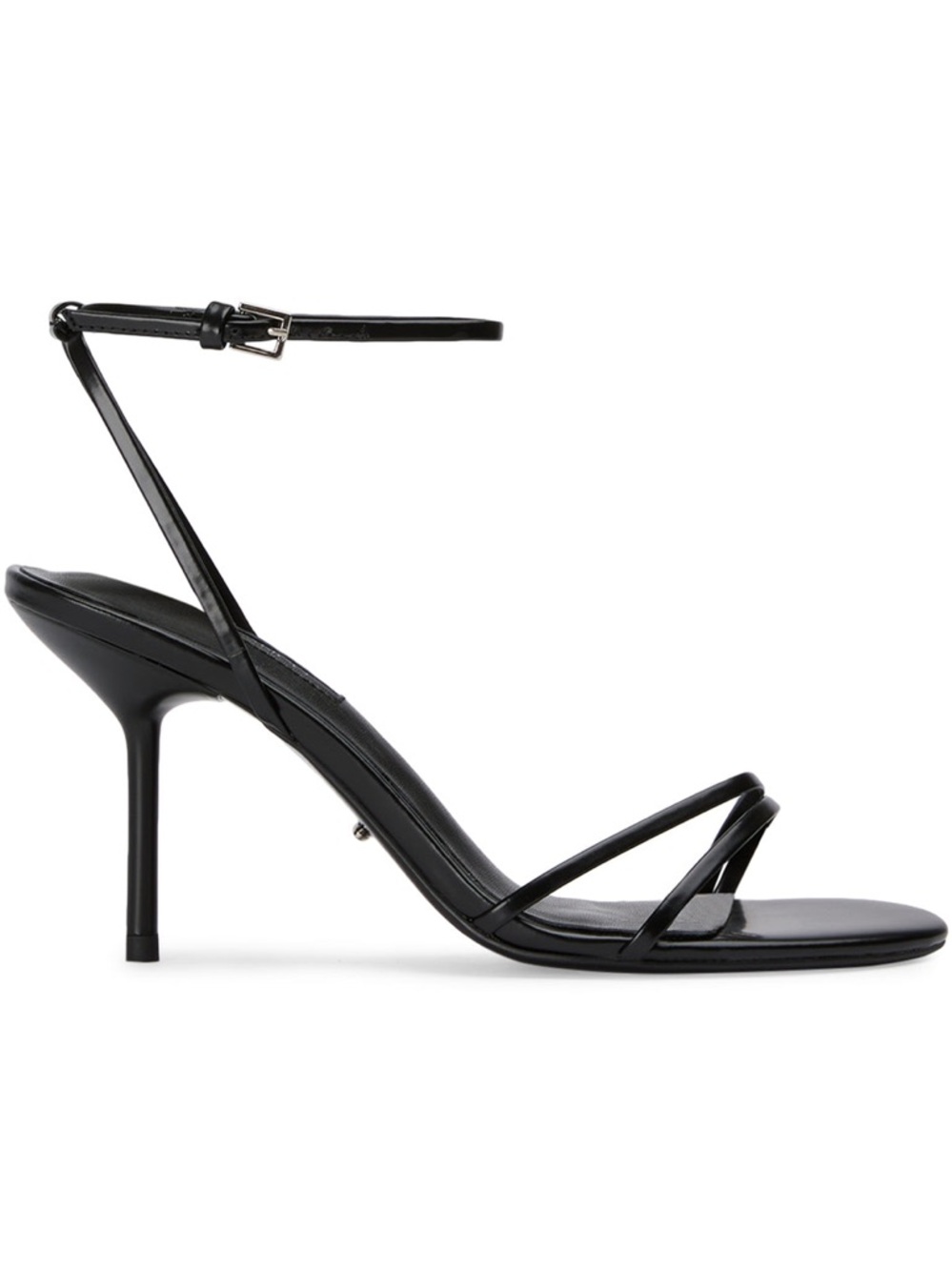 TONY BIANCO MARIAH HEELS IN BLACK HI SHINE | SLIGHTLY USED